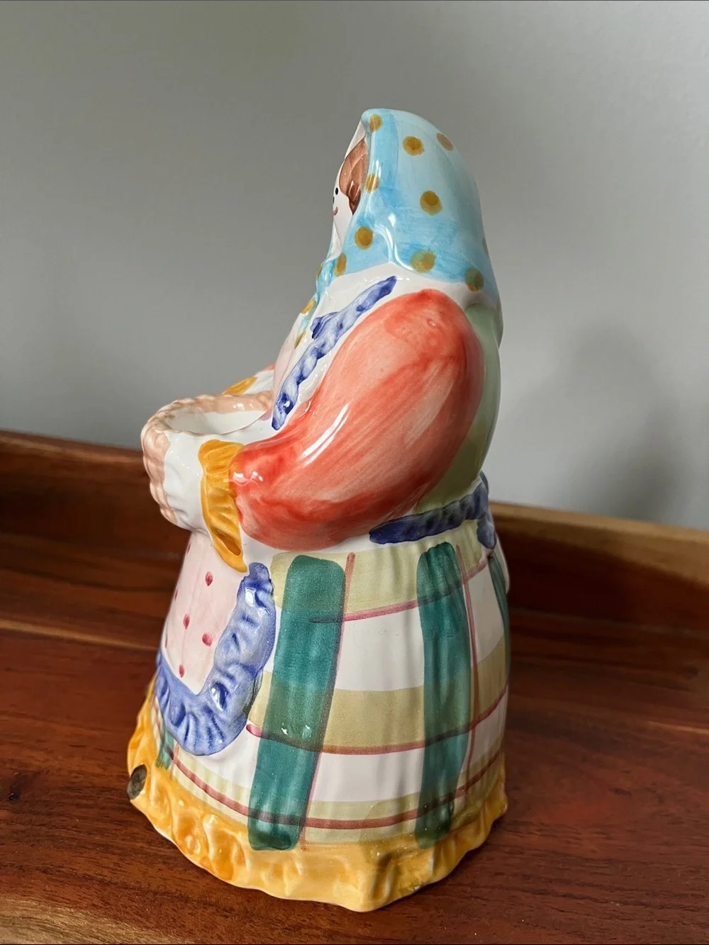 VINTAGE PIER 1 PEASANT WOMAN CANDLESTICK HOLDER